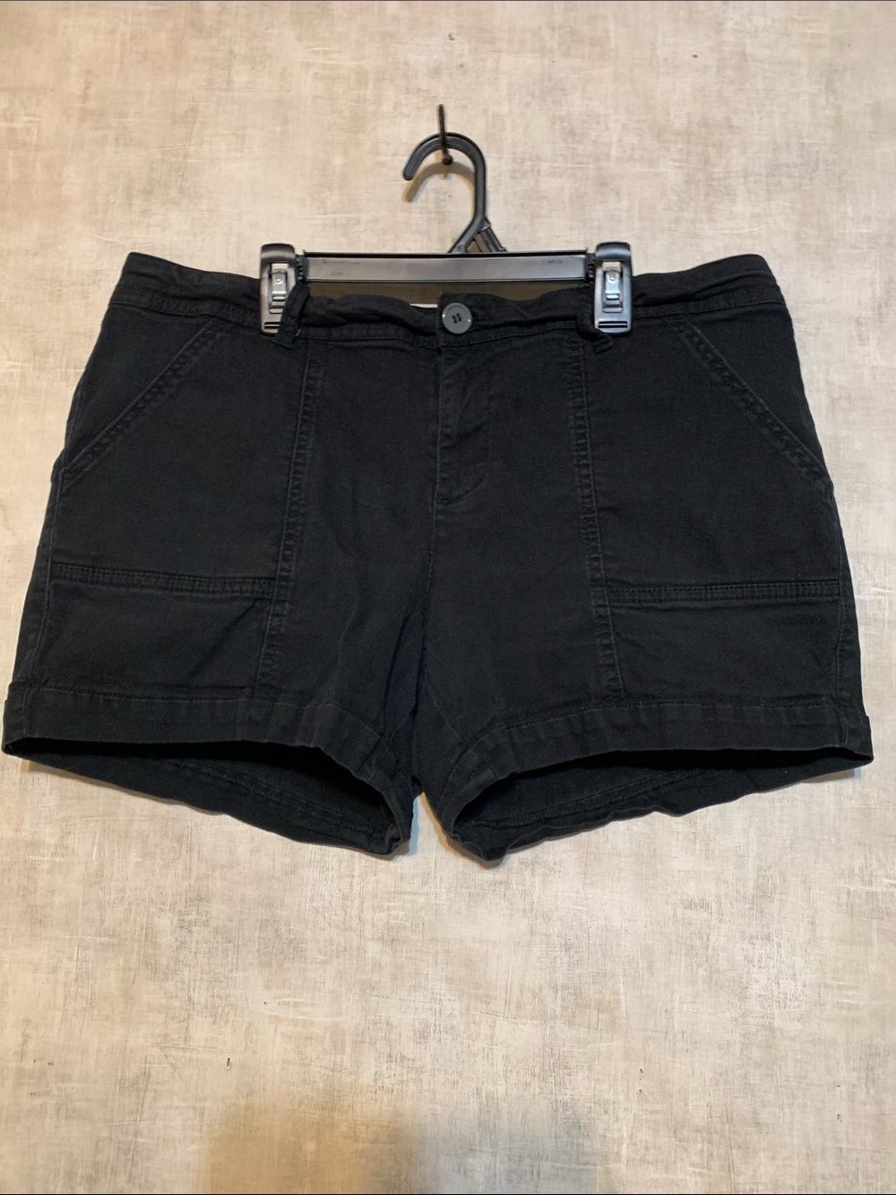 Faded Glory Black Cargo Shorts size 14